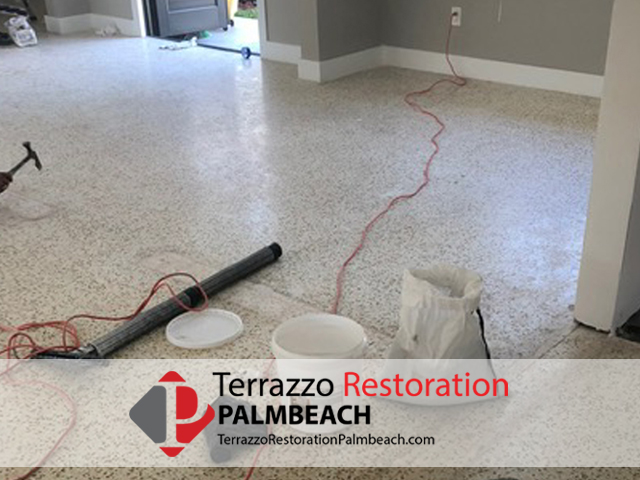 Terrazzo Repair Service Before